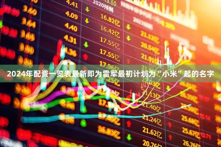 2024年配资一览表最新即为雷军最初计划为“小米”起的名字